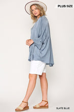 Load image into Gallery viewer, Washed Satin Button Down Loose Fit Top With Hi-lo Hem
