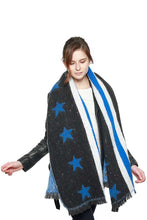 Load image into Gallery viewer, Stars &amp; Stripe Oversized Scarf
