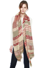 Load image into Gallery viewer, Aztec Pattern Bohemian Oblong Scarf
