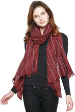 Load image into Gallery viewer, Wool Blend Stitch Lined Long Scarf
