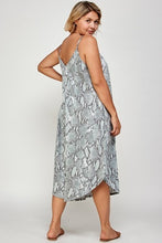 Load image into Gallery viewer, Plus Size Snakeskin Cropped Wide Leg Jumpsuit
