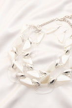 Load image into Gallery viewer, Triangle Shape Clear Metal Layered Bib Necklace
