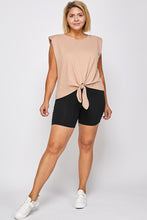 Load image into Gallery viewer, Solid Biker High-waisted Shorts With Elastic Waist
