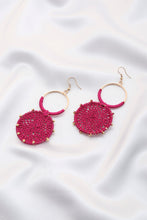 Load image into Gallery viewer, Double Circle Thread Beaded Earring

