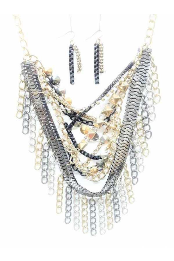 Flat Mesh Chain Necklace