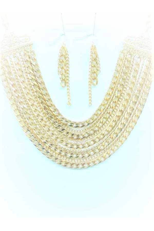7line Chain Necklace