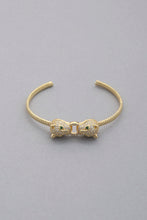 Load image into Gallery viewer, Double Leopard Head Metal Bangle Bracelet
