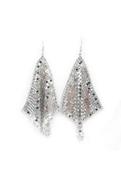 Metal Rhinestone Dangle Earring