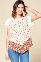 Load image into Gallery viewer, Ditsy Floral Border Printed Loose-fit Tee
