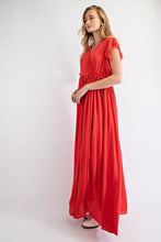 Load image into Gallery viewer, Wing Sleeves Rayon Gauze Maxi Dress

