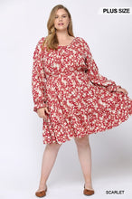 Load image into Gallery viewer, Floral Printed V-neck Ruffle Dress With Side Spaghetti Tie Detail
