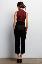 Load image into Gallery viewer, Wine Knit Mock Neck Sleeveless Bodysuit
