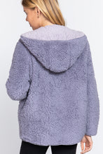 Load image into Gallery viewer, Hoodie Faux Fur Reversible Jacket
