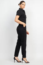 Load image into Gallery viewer, Collared Button-front Jumpsuit
