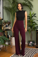 Load image into Gallery viewer, High Waist Pants With Self Fabric Buckle Detail On The Waist
