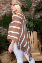 Load image into Gallery viewer, Bottom Tassel Edge Multi Color Poncho

