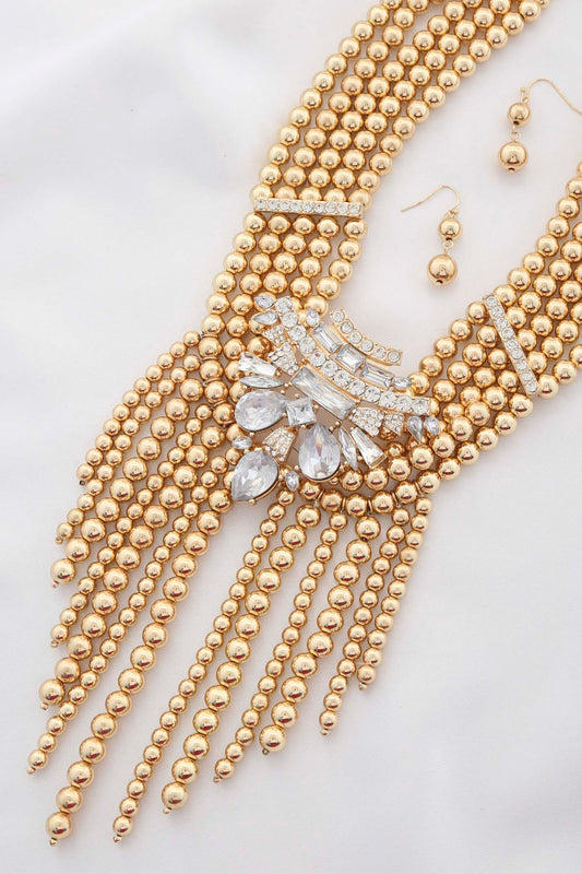 Chunky Crystal Bead Necklace