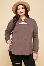 Load image into Gallery viewer, Plus Size Solid Long Sleeve Fashion Top
