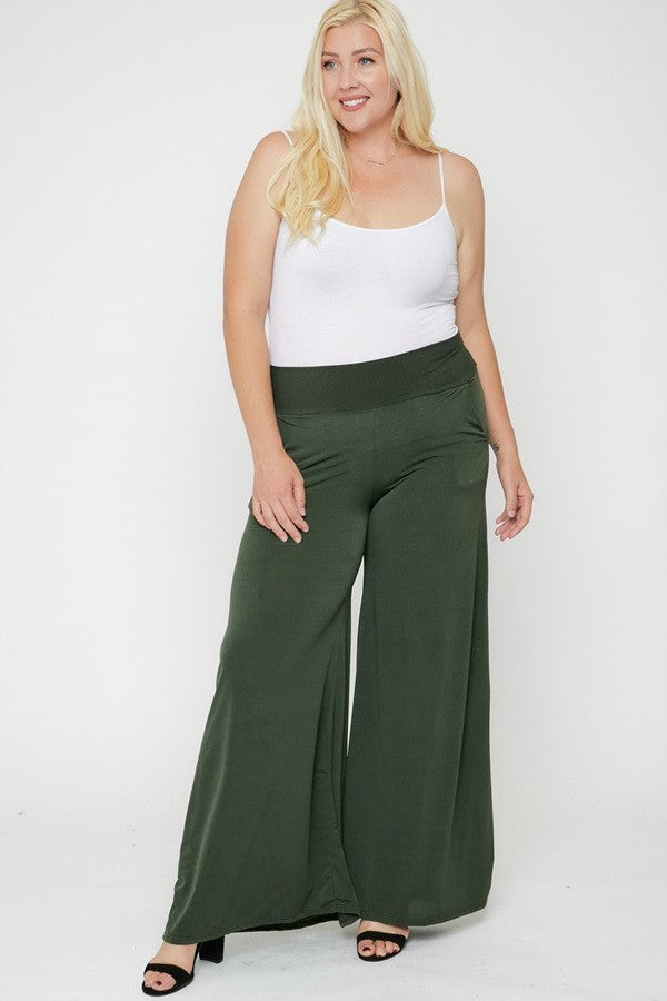 High waist palazzo pants