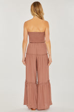 Load image into Gallery viewer, Woven Solid Sleeveless Smocked Ruffle Jumpsuit
