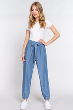 Load image into Gallery viewer, Ribbon Tie Detail Jogger Pants

