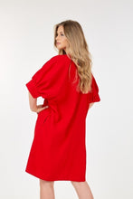 Load image into Gallery viewer, Puff Sleeve Dress With Frill Detail
