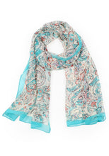 Load image into Gallery viewer, Paisley Print Chiffon Scarf
