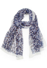 Load image into Gallery viewer, Flower Print Chiffon Scarf
