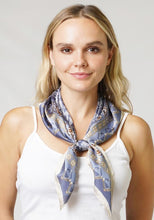 Load image into Gallery viewer, Elephant Paisley Print Satin Scarf

