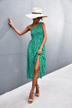 Load image into Gallery viewer, Floral Smocked One-Shoulder Midi Dress
