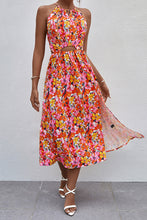 Load image into Gallery viewer, Floral Cutout Crisscross Split Dress
