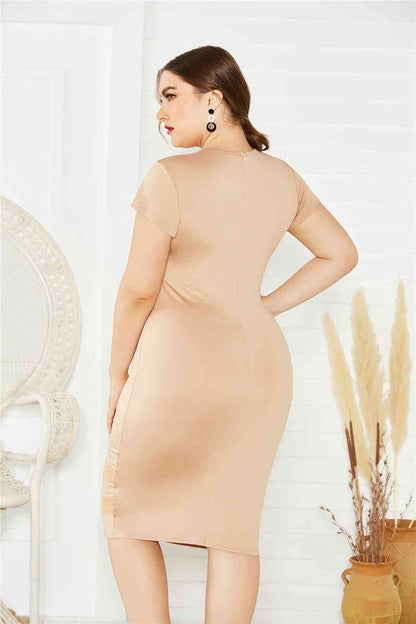 Mesh Stitching Plus Size Dress