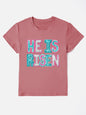 HE IS RISEN Sequin Round Neck T-Shirt