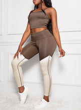 Load image into Gallery viewer, Crisscross Sports Cami and Color Block Leggings Set
