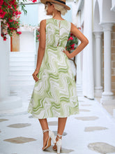 Load image into Gallery viewer, Printed Cowl Neck Sleeveless Dress
