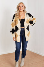 Load image into Gallery viewer, CY Fashion Know-It-All Full Size Argyle Longline Cardigan
