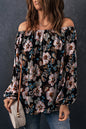 Floral Off-Shoulder Balloon Sleeve Blouse