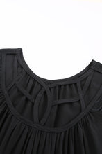 Load image into Gallery viewer, Strappy Neck Spliced Lace Eyelash Trim Blouse
