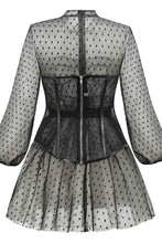 Load image into Gallery viewer, Polka Dot Zipper Back Dress with Girdle
