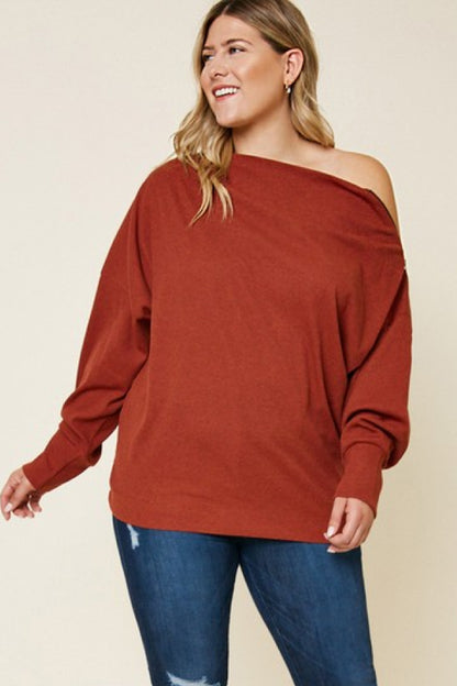 Plus Size Ribbed Side-Zip Sweater