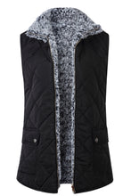 Load image into Gallery viewer, Reversible Sherpa &amp; Puffy Quilted Vest
