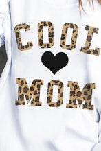 Load image into Gallery viewer, COOL MOM Heart Graphic Round Neck Sweatshirt
