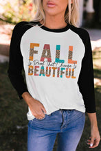 Load image into Gallery viewer, Round Neck Long Sleeve FALL IS PROOF THAT CHANGE IS BEAUTIFUL Graphic Tee
