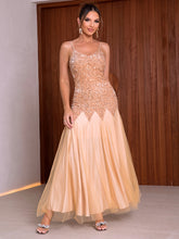 Load image into Gallery viewer, Sequin Spaghetti Strap Tulle Dress
