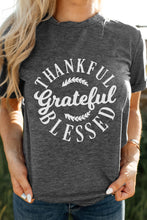 Load image into Gallery viewer, THANKFUL GRATEFUL BLESSED Graphic Crewneck Tee
