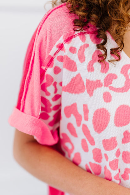 BiBi Love Someone Leopard Print Tee