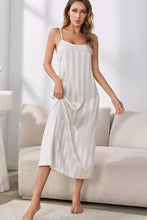 Load image into Gallery viewer, Striped Flounce Sleeve Open Front Robe and Cami Dress Set
