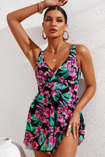 Load image into Gallery viewer, Full Size Twist Front Sleeveless Swim Dress
