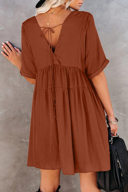 Kimono Sleeve Tiered Dress