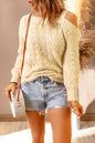 Cable-Knit Eyelash Sweater